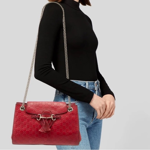 Authentic gucci red chained bag - Picture 2 of 6